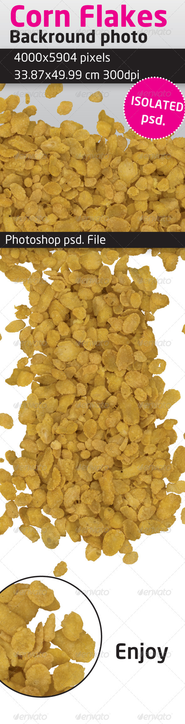 Corn Flakes Isolated Backround - Food & Drink Isolated Objects