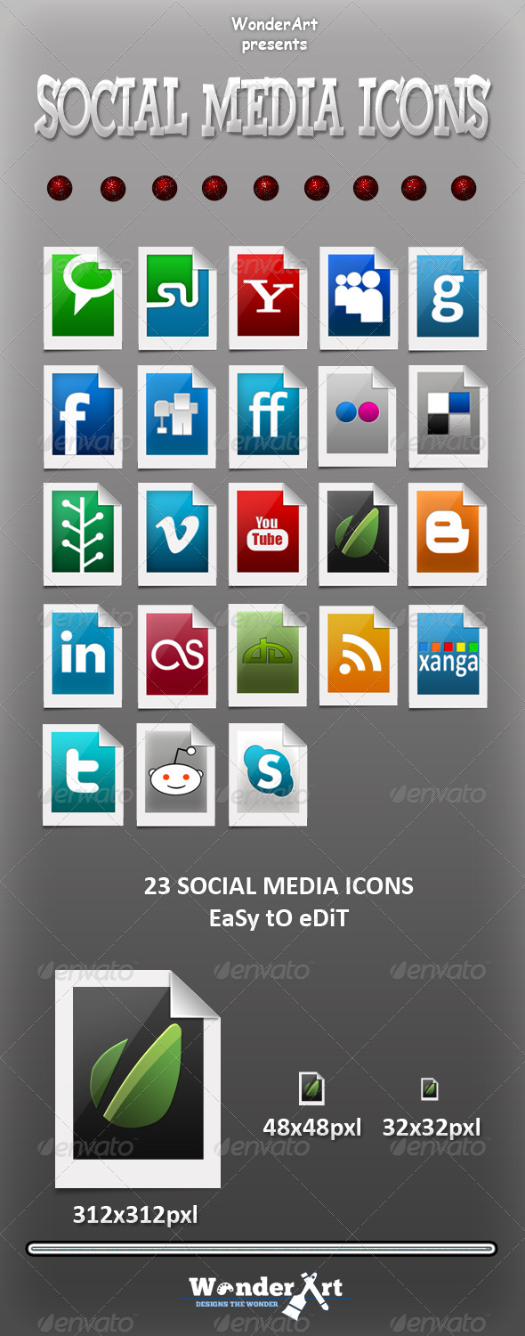 GraphicRiver Social Media Icons 140197 GraphicRiver Social Media Icons 140197