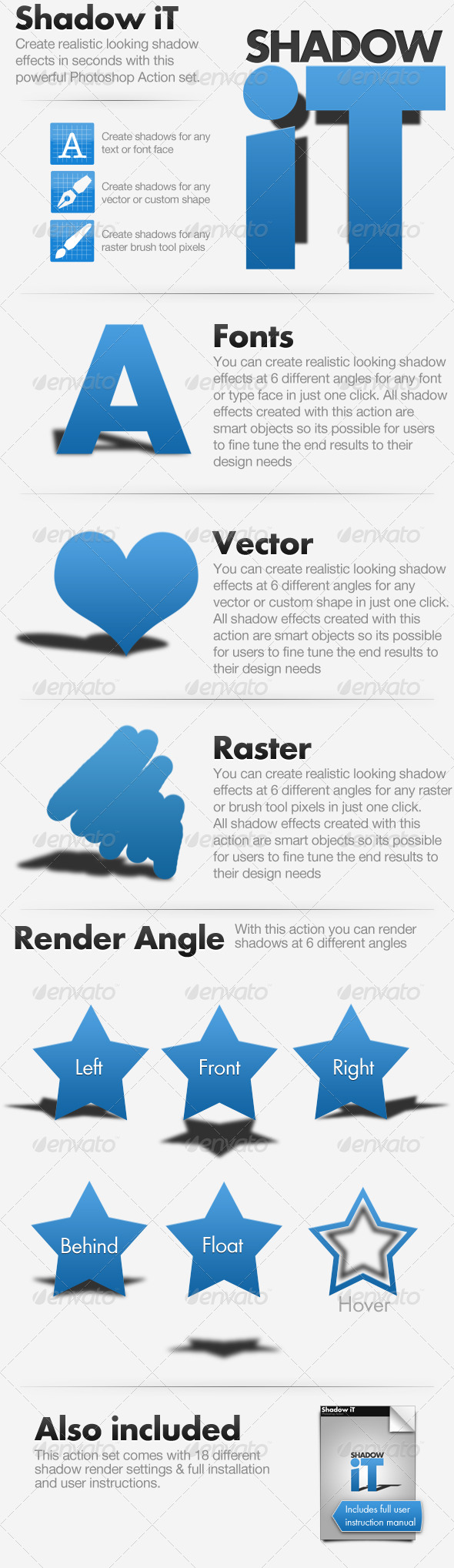 Shadow iT - Shadow Creator Actions Pack - Photoshop Add-ons