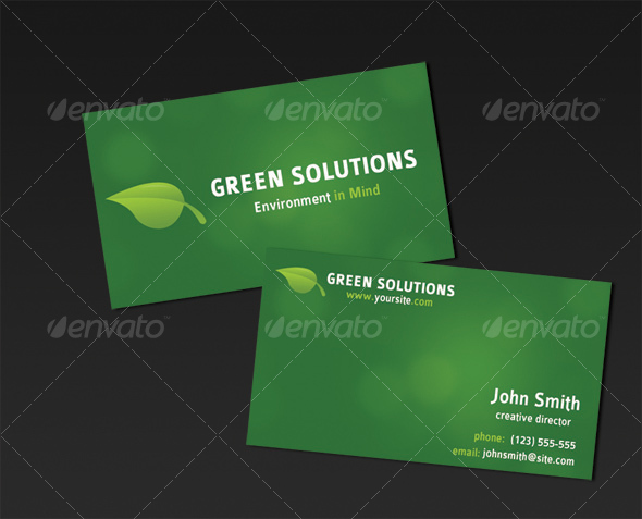 Green Business Card - Creative Business Cards