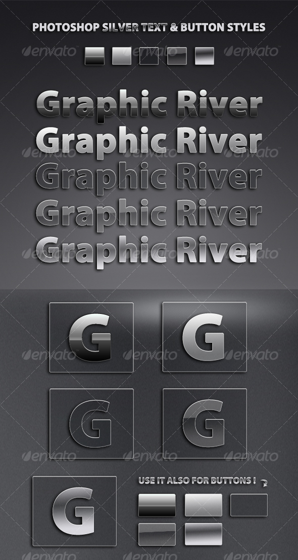 Professional Silver Style Pack #1 - Text Effects Styles