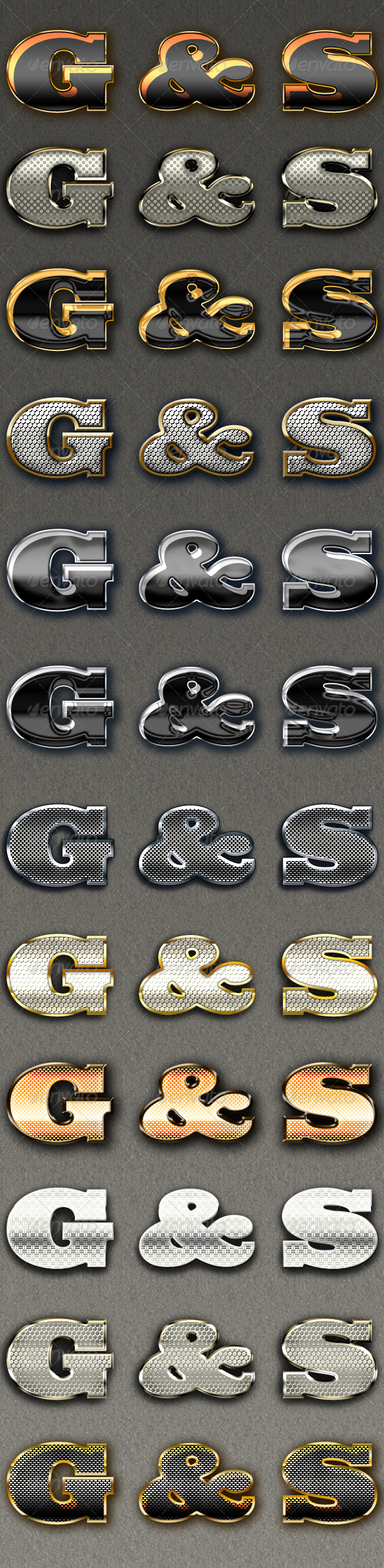 Gold and Silver Text Effects v.2 - Text Effects Styles