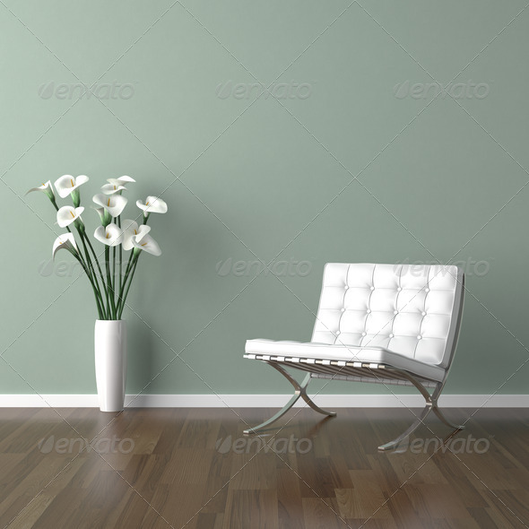 Stock Photo - PhotoDune white barcelona chair on green 1175991 Stock Photo - PhotoDune white barcelona chair on green 1175991