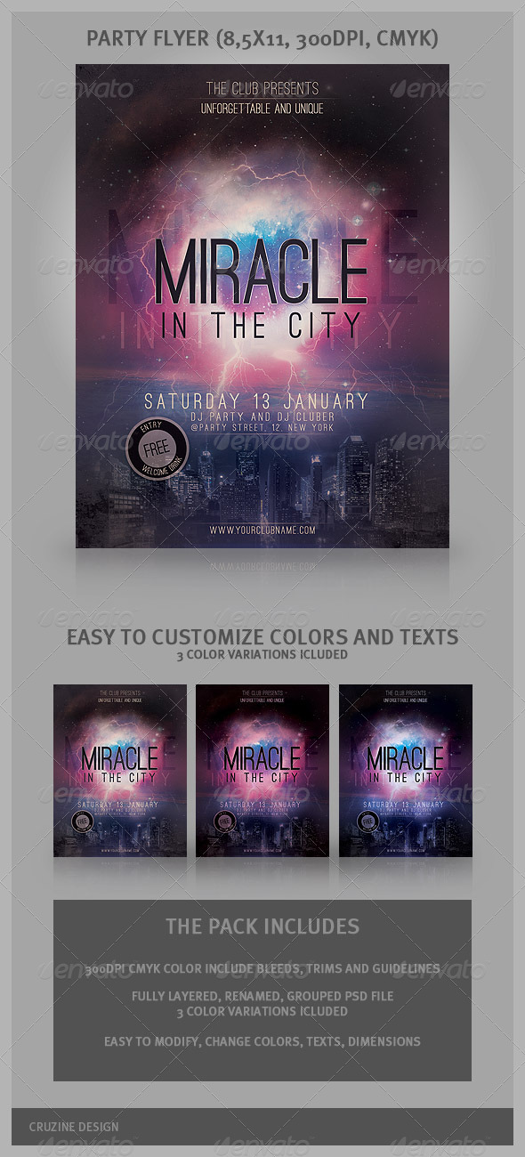 Miracle In The City - Praty Flayer - Clubs & Parties Events