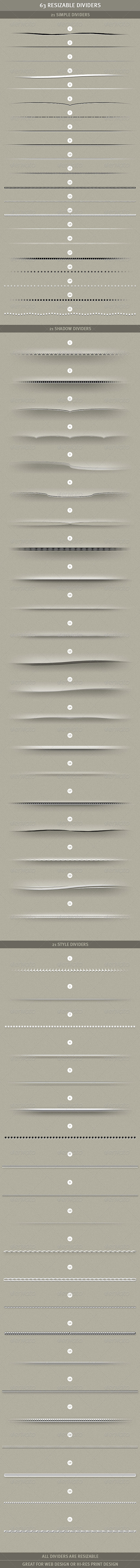 GraphicRiver 63 Resizable Dividers 1054690 GraphicRiver 63 Resizable Dividers 1054690