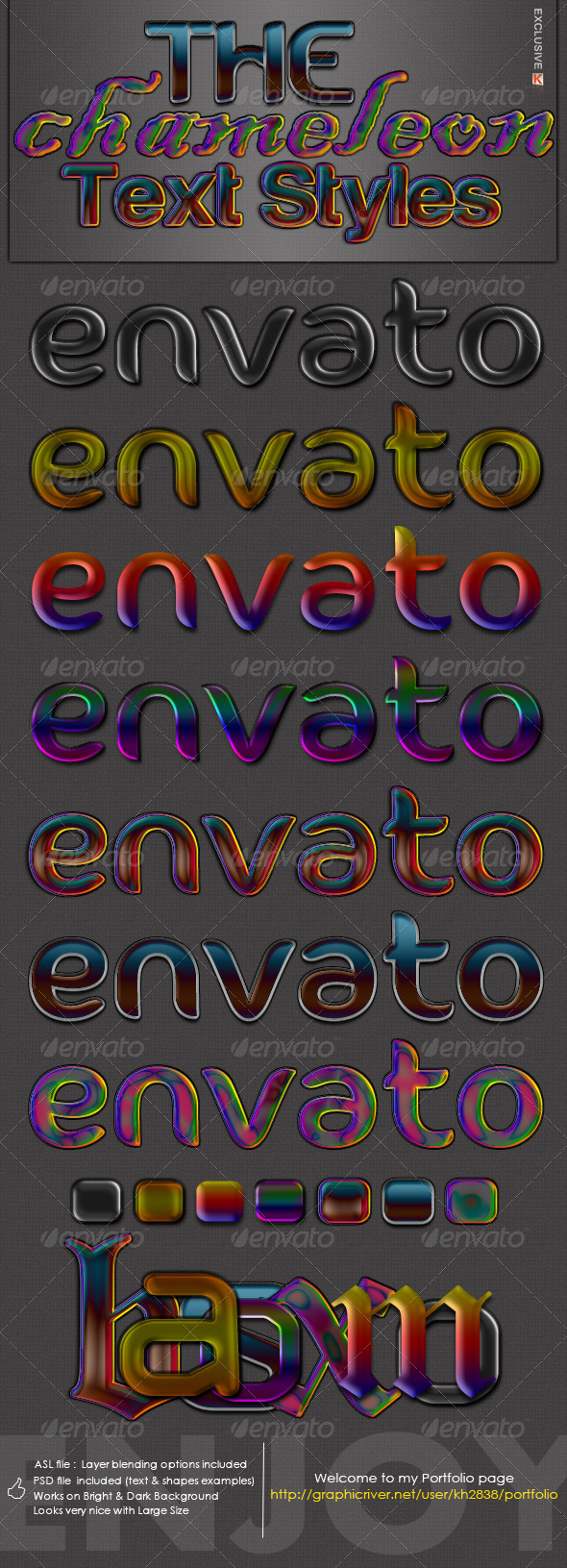 The Chameleon - Text Styles - Text Effects Styles