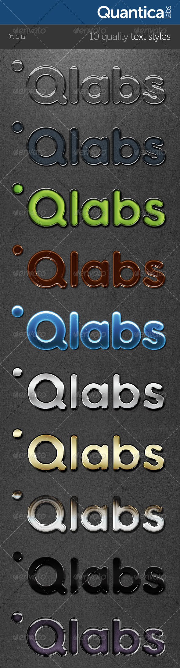 10 Quality Text Styles - Text Effects Styles