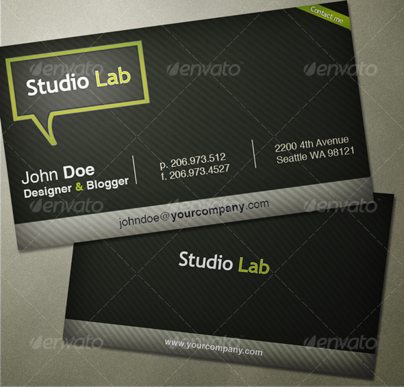 StudioLab Bussiness Card - Creative Business Cards