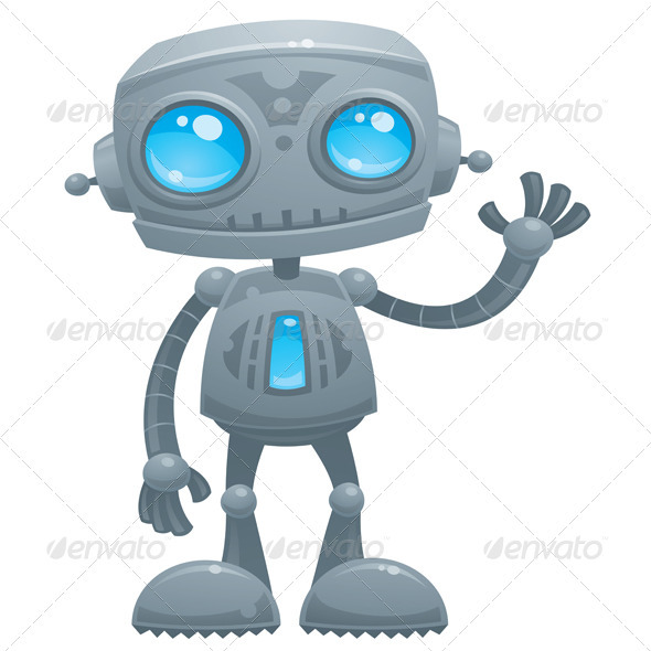 Waving Robot - Characters Vectors