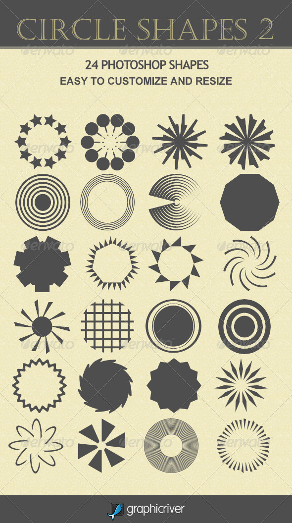 Circle Shapes 2 - Photoshop Add-ons