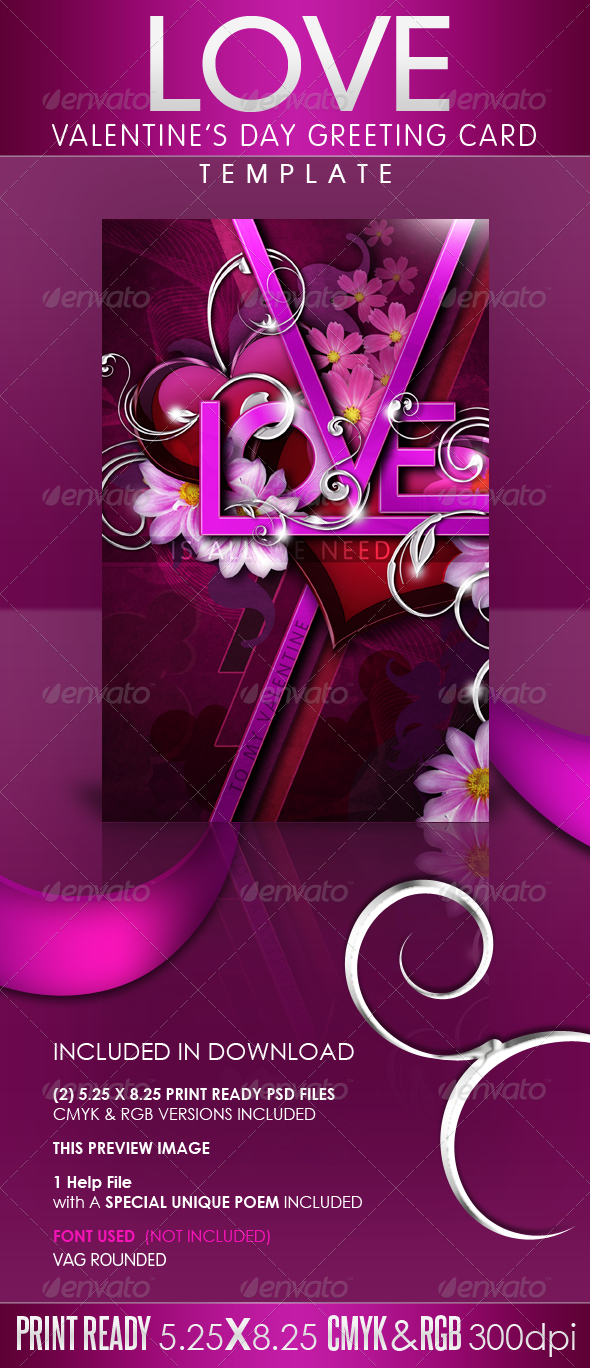 GraphicRiver LOVE Valentine s Day Greeting Card Template 1217743 GraphicRiver LOVE Valentine s Day Greeting Card Template 1217743
