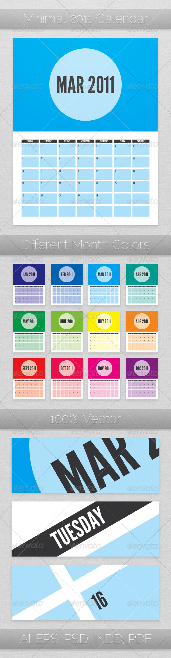 GraphicRiver Minimal 2011 Calendar 148212 GraphicRiver Minimal 2011 Calendar 148212