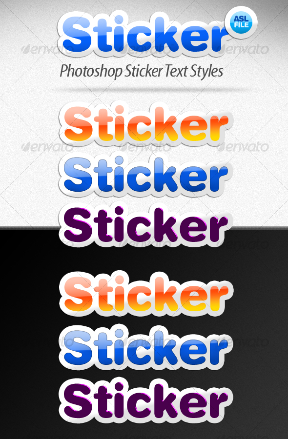 GraphicRiver Sticker Text Styles 40163 GraphicRiver Sticker Text Styles 40163