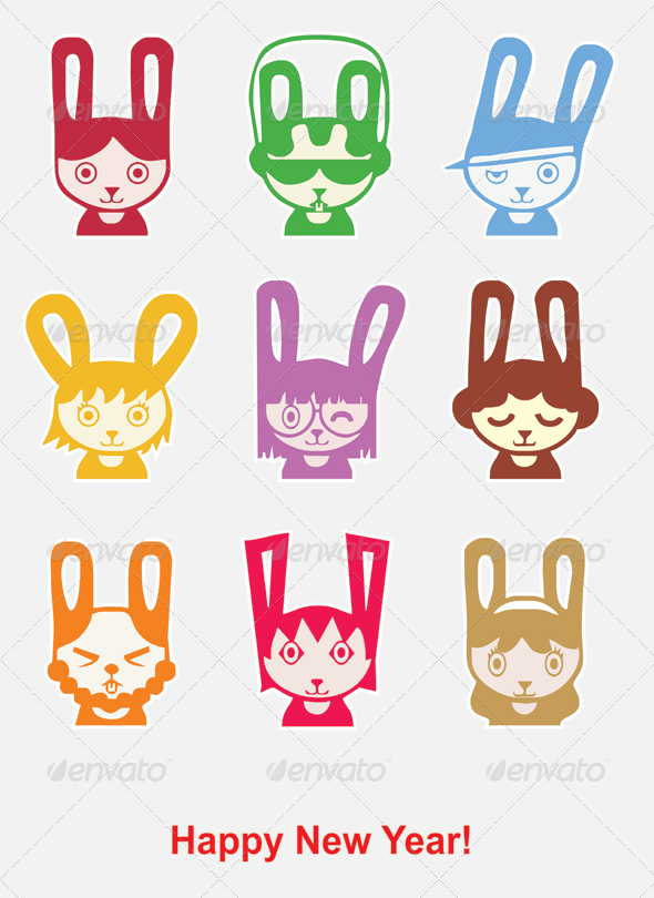 2011 Rabbits - Animals Characters