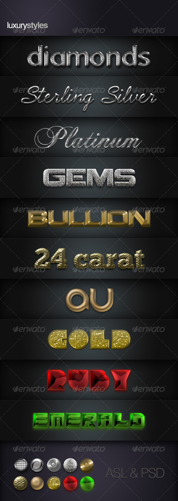 Luxury Layer Styles - Text Effects Styles