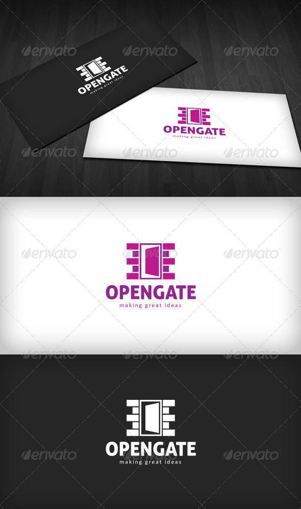 Open Gate Logo - Vector Abstract