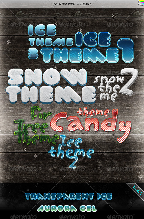 Essential Winter Themes - Text Effects Styles