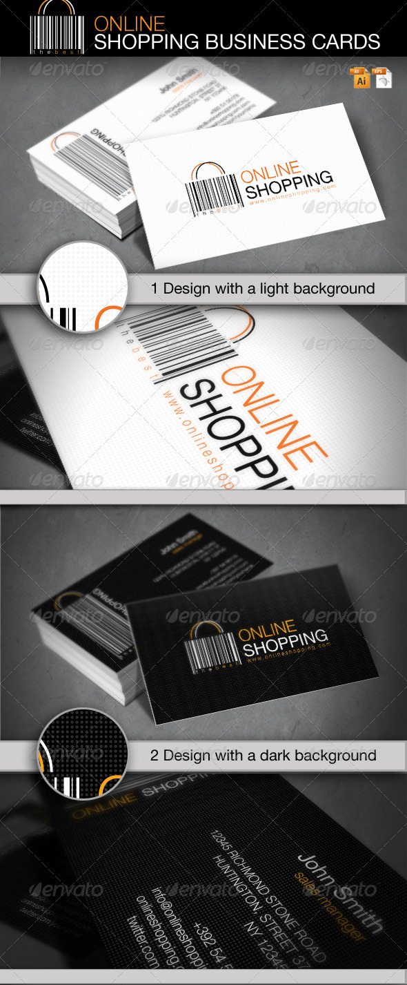 Online Shopping Business Card - Industry Specific Business Cards