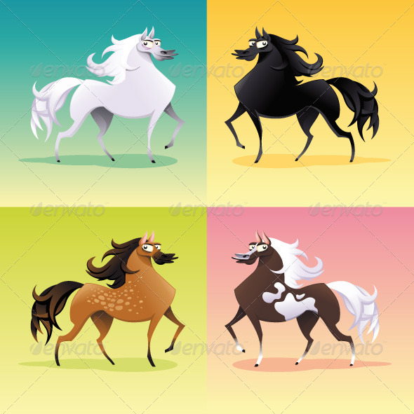 GraphicRiver Family of horses 151576 GraphicRiver Family of horses 151576