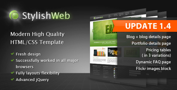 StylishWeb | Modern High Quality HTML/CSS Template - Corporate Site Templates