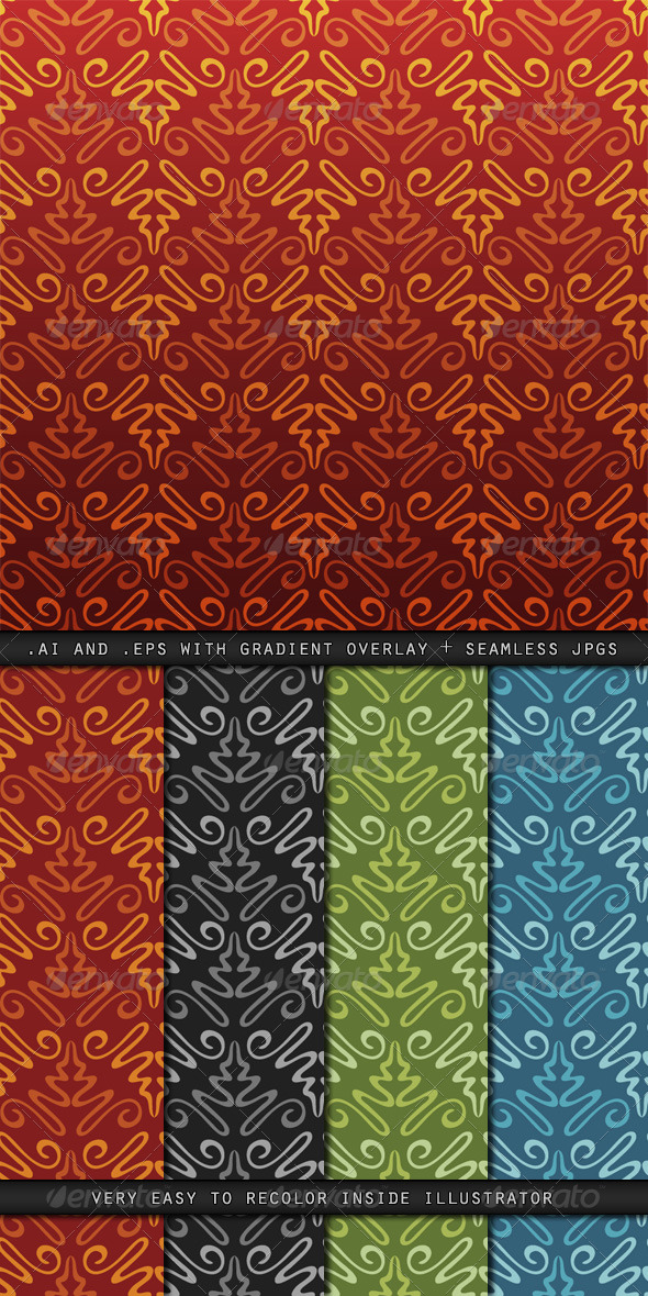 GraphicRiver NeoDamask Vector Patterns 152981 GraphicRiver NeoDamask Vector Patterns 152981