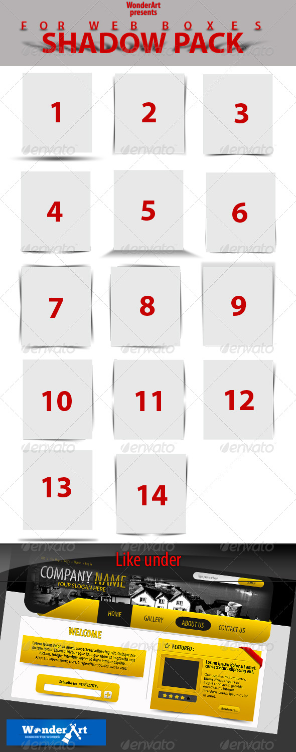GraphicRiver Realistic Shadow Pack 121918 GraphicRiver Realistic Shadow Pack 121918