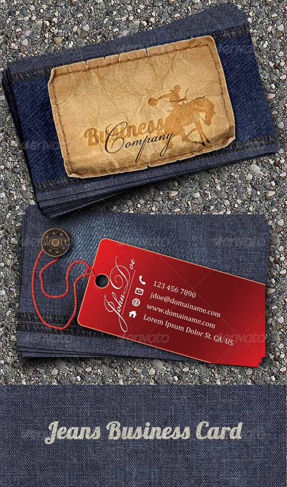 GraphicRiver Jeans Business Card 153162 GraphicRiver Jeans Business Card 153162