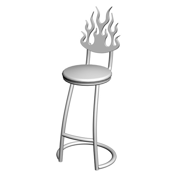 Wrought Iron Chair 02 - 3DOcean Item for Sale