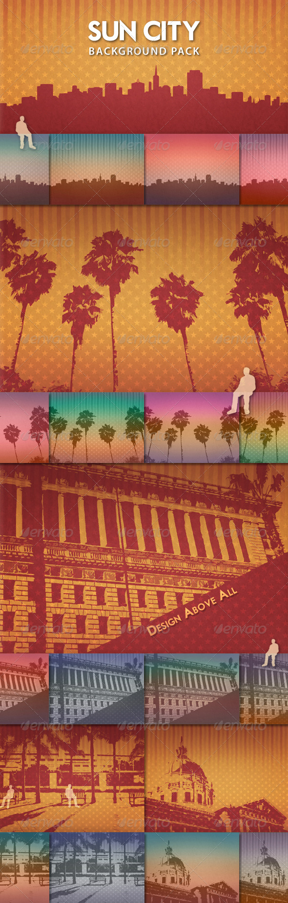 Sun City Background Pack - Urban Backgrounds