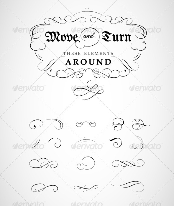 GraphicRiver Calligraphic elements set vol.2 1281296 GraphicRiver Calligraphic elements set vol.2 1281296