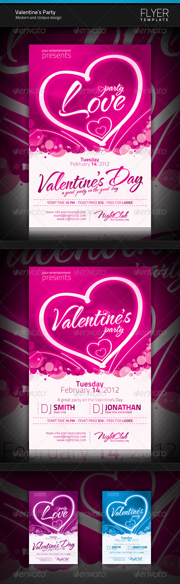 Valentine's Party Flyer - Clubs & Parties Events