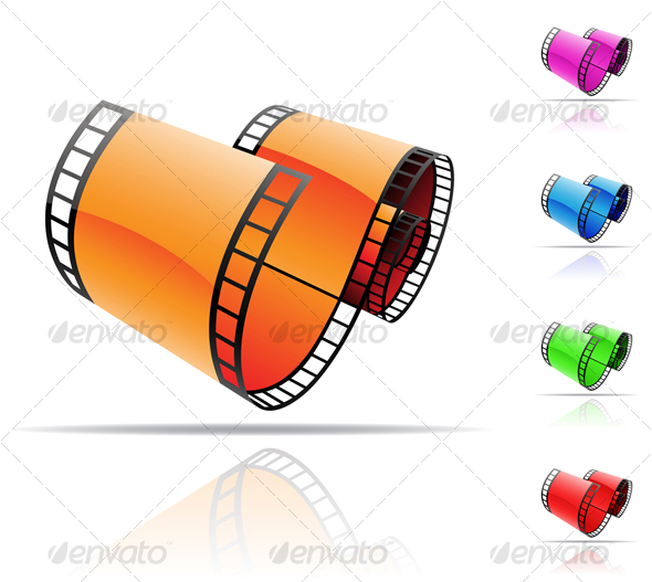 colorful film reel