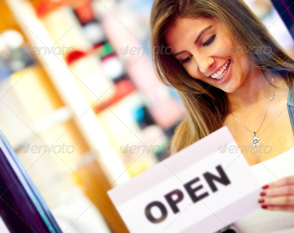 Stock Photo - PhotoDune Woman opening a business 1302143 Stock Photo - PhotoDune Woman opening a business 1302143