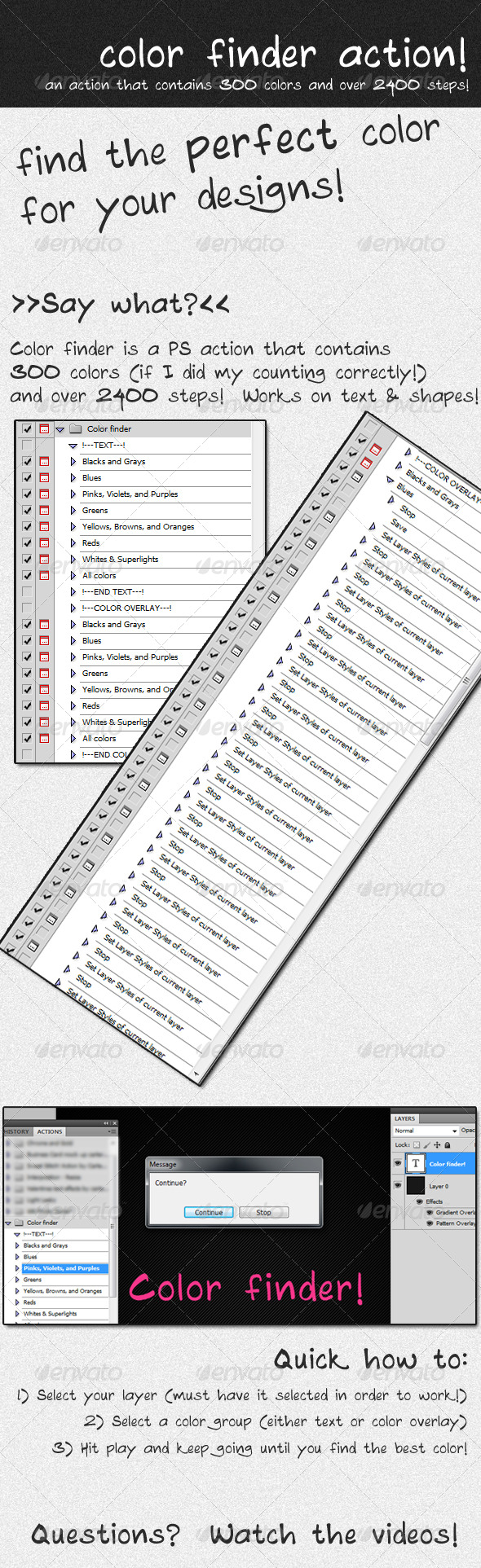 Color Finder Photoshop Action - Utilities Actions