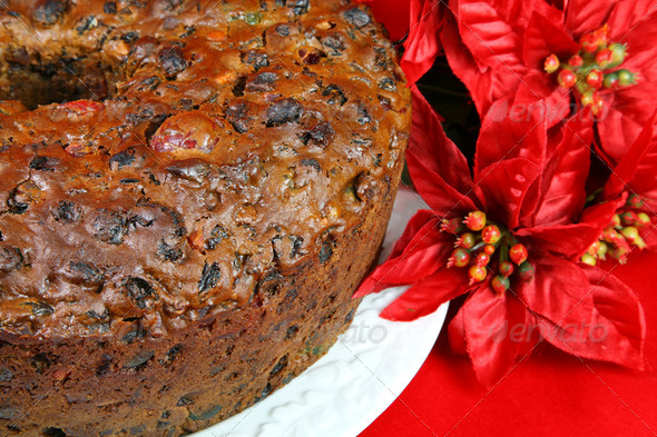 Christmas Fruitcake - Stock Photo - Images