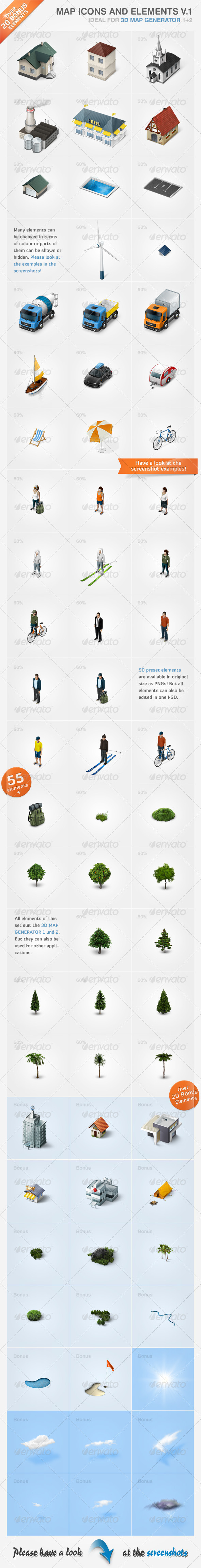 GraphicRiver Map Icons and Elements V.1 1328908 GraphicRiver Map Icons and Elements V.1 1328908
