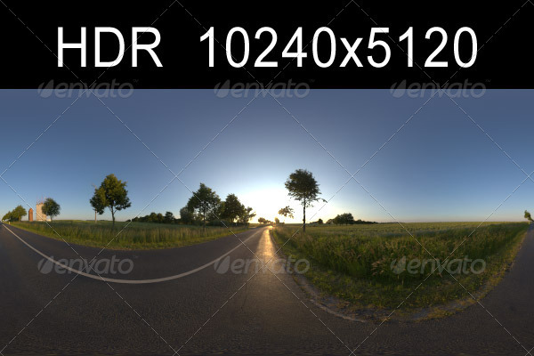 Road in fields 1 with Plates - 3DOcean Item for Sale