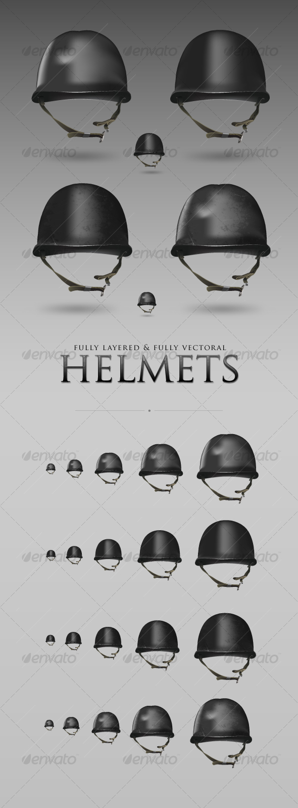 GraphicRiver Military Helmet Set 52736 GraphicRiver Military Helmet Set 52736