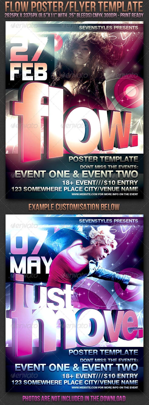 GraphicRiver Flow Poster Flyer Template 160933 GraphicRiver Flow Poster Flyer Template 160933