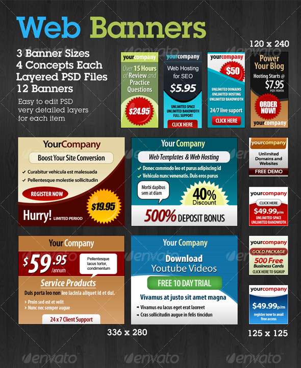 Web Banners Set 1 - Web Elements