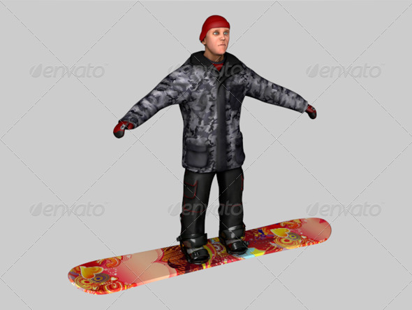 Snowboarder - 3DOcean Item for Sale