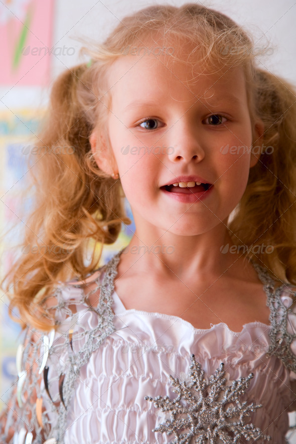 Girl in carnival costume - Stock Photo - Images