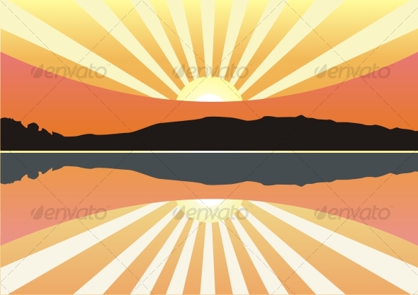 GraphicRiver sunset of a sun 54206 GraphicRiver sunset of a sun 54206