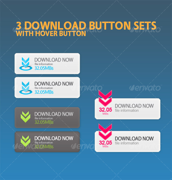 GraphicRiver Download Now button sets with hover buttons 54454 GraphicRiver Download Now button sets with hover buttons 54454