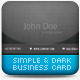 Simple & Dark Business Card Simple & Dark Business Card - GraphicRiver Item for Sale