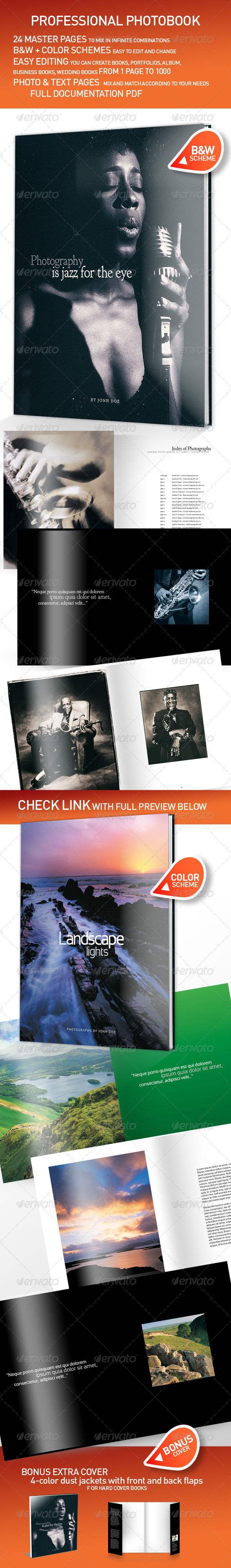 Professional Photobook Template InDesign - Photo Albums Print Templates
