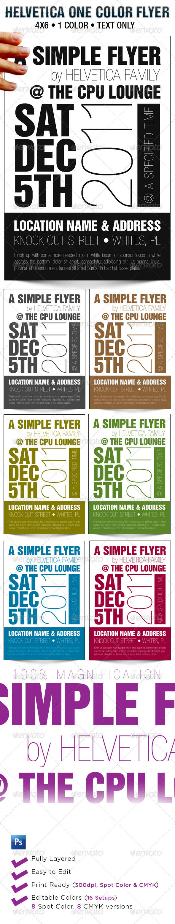 GraphicRiver Helvetica One Color 4x6 Flyer Template 897032 GraphicRiver Helvetica One Color 4x6 Flyer Template 897032