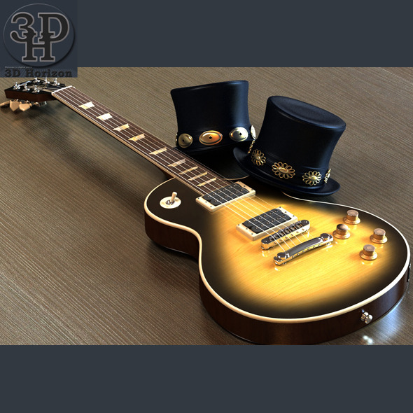 Slash Les Paul Guitar & Top Hat - 3DOcean Item for Sale