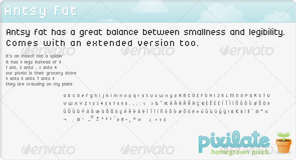 Antsy Fat PX - Sans-Serif Fonts