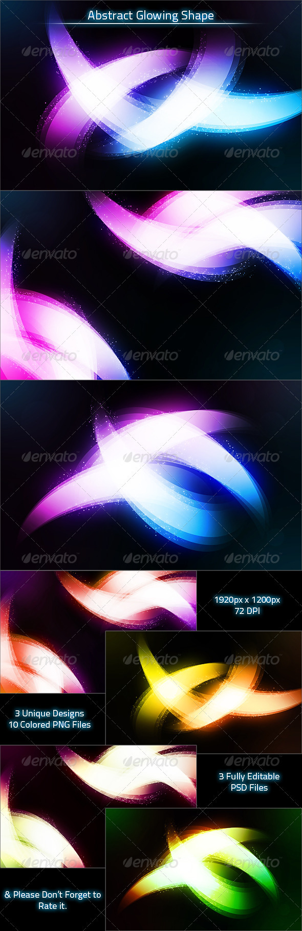 Abstract Glowing Shape Background - Abstract Backgrounds